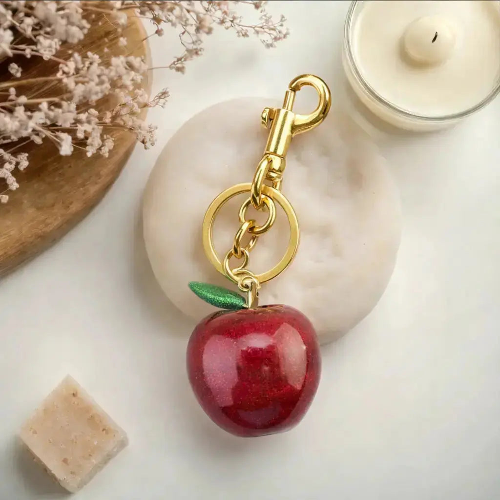 Apple Keychain Bag Charm for Handbags | Cute Charm for Women