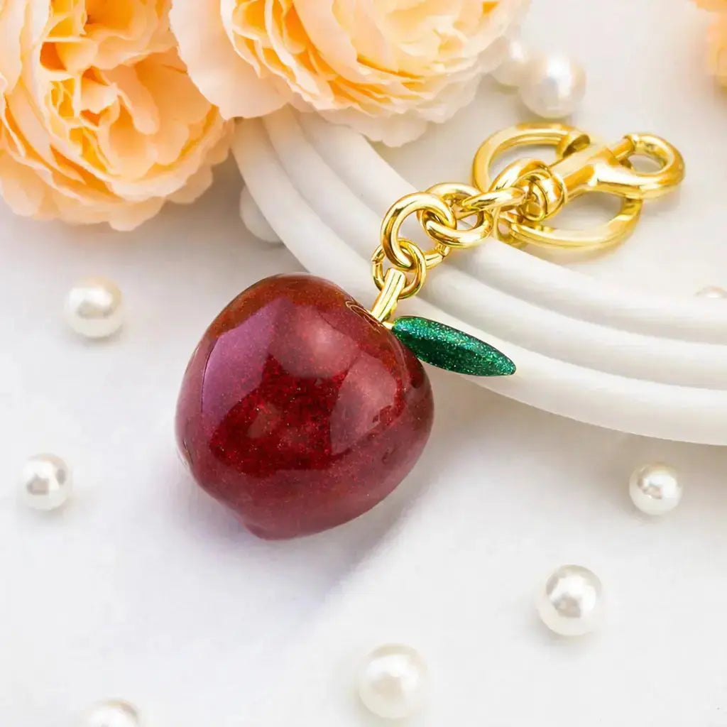 Apple Keychain Bag Charm for Handbags | Cute Charm for Women
