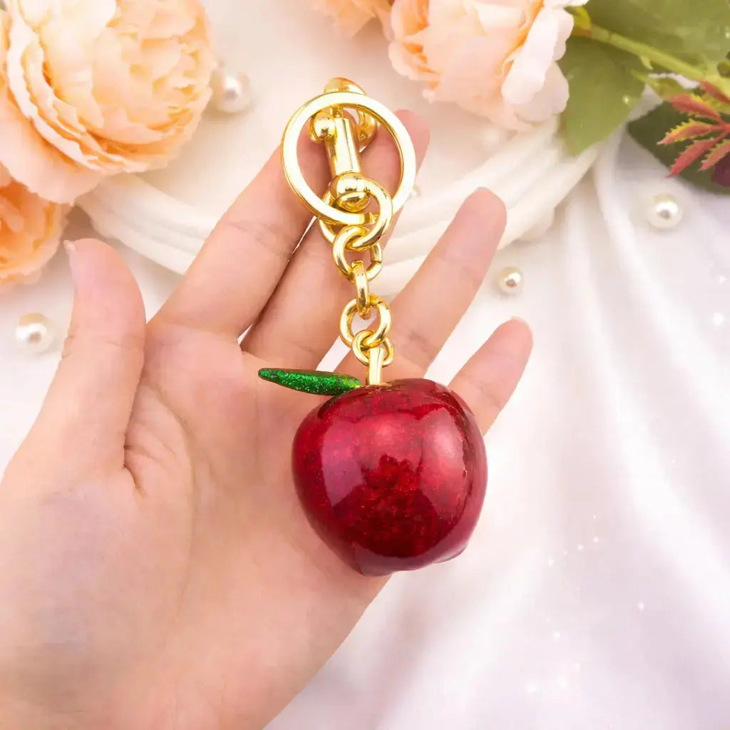 Apple Keychain Bag Charm for Handbags | Cute Charm for Women