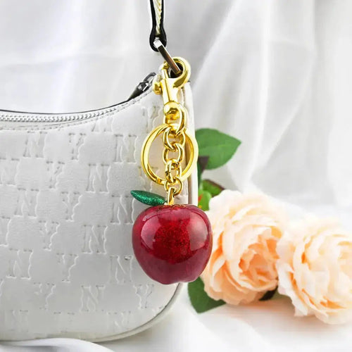 Apple Keychain Bag Charm for Handbags | Cute Charm for Women