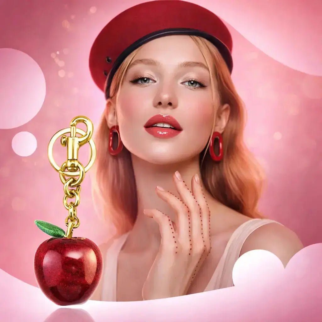 Apple Keychain Bag Charm for Handbags | Cute Charm for Women