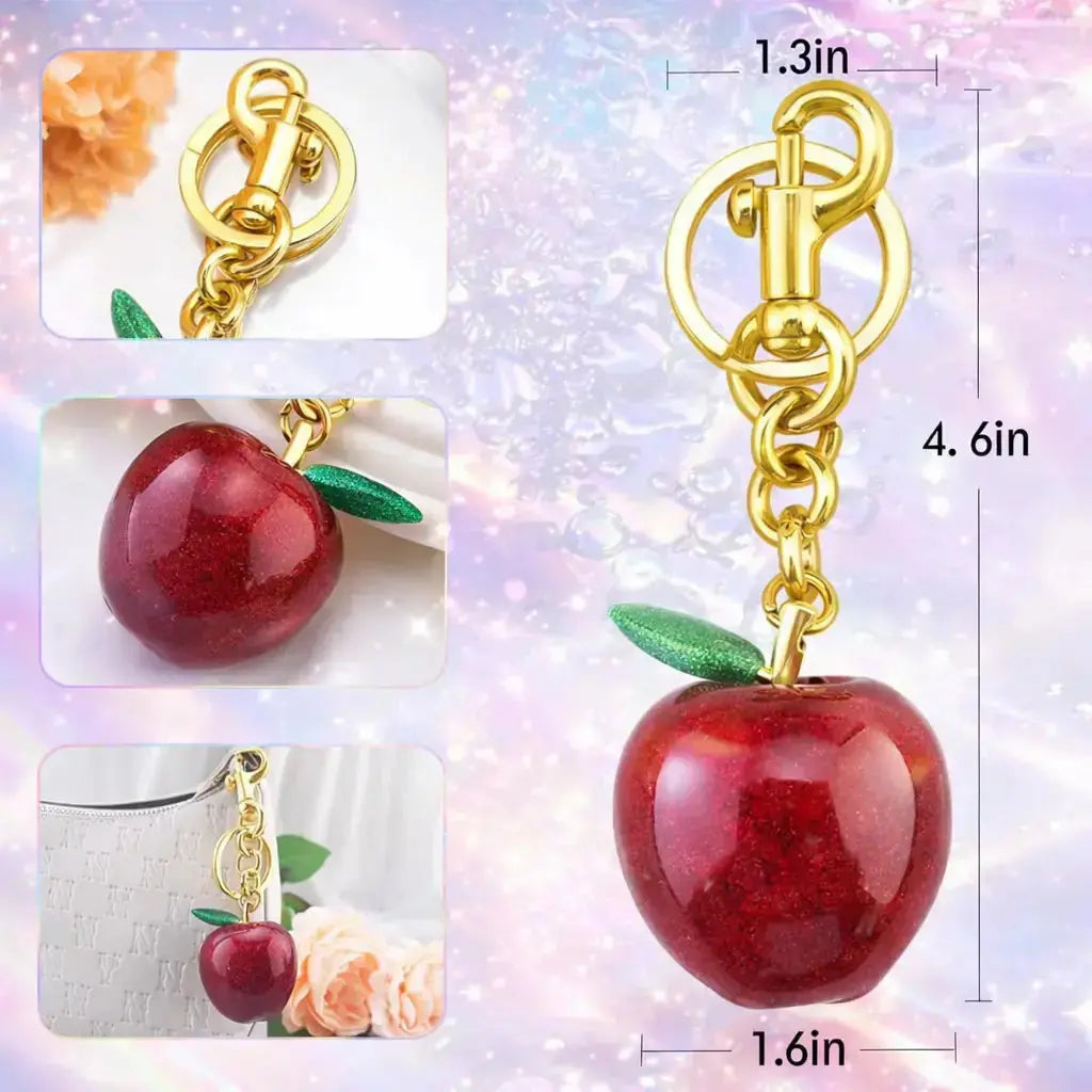 Apple Keychain Bag Charm for Handbags | Cute Charm for Women