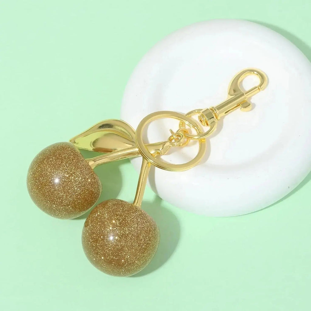 Cherry Bag Charm Keychain – Cute Purse Accessory for Women