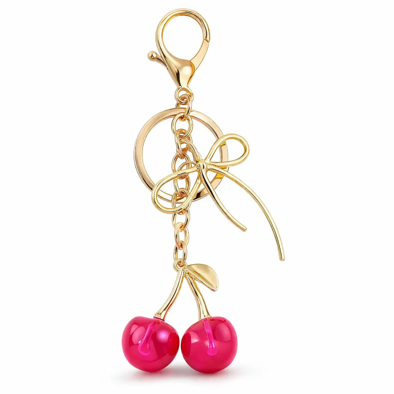 Cherry Bag Charm Keychain – Cute Purse Accessory for Women