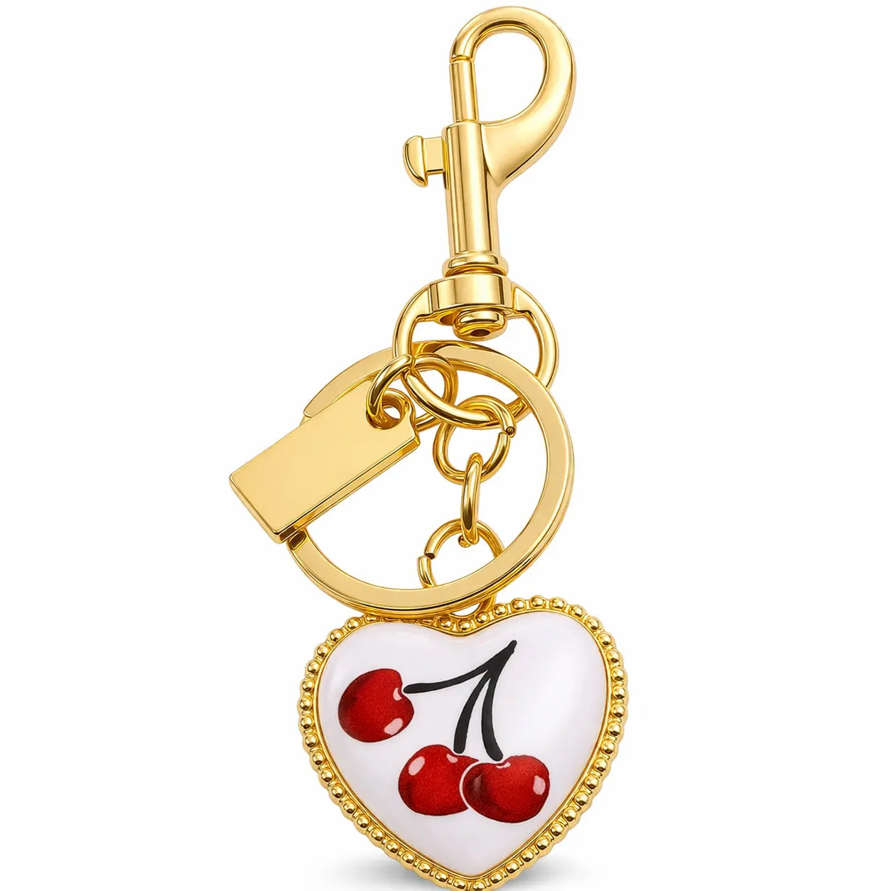 Cherry Bag Charm Keychain – Cute Purse Accessory for Women