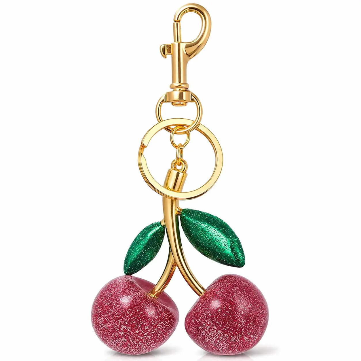 Cherry Bag Charm Keychain – Cute Purse Accessory for Women
