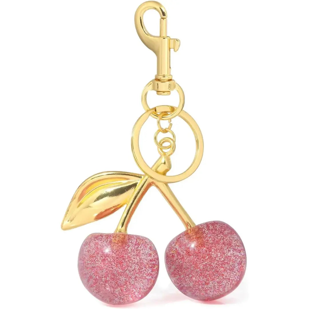 Cherry Bag Charm Keychain – Cute Purse Accessory for Women