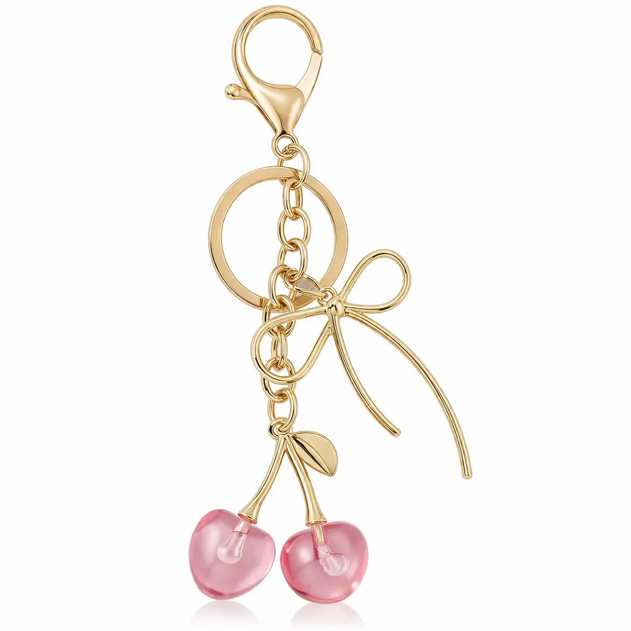 Cherry Bag Charm Keychain – Cute Purse Accessory for Women