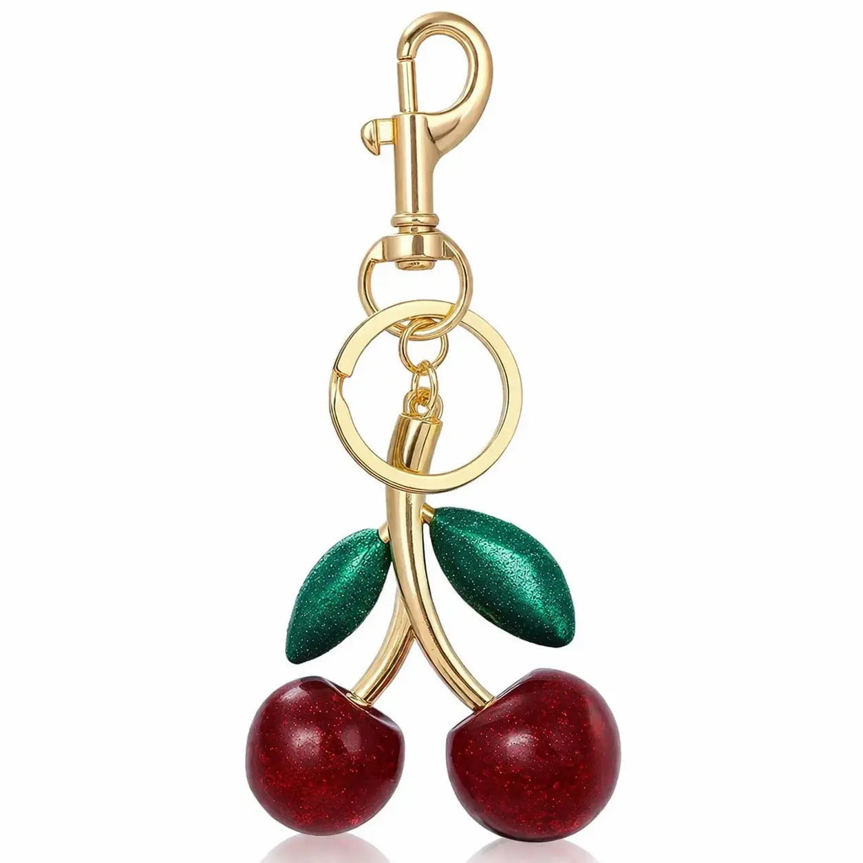 Cherry Bag Charm Keychain – Cute Purse Accessory for Women