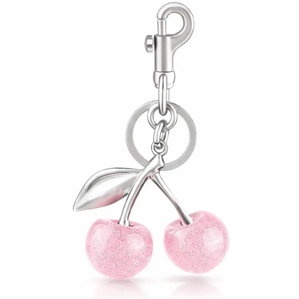 Cherry Purse Charm Keychain for Handbags – Cute Cherry Purse Charm & Strawberry Keychain Gift for Women