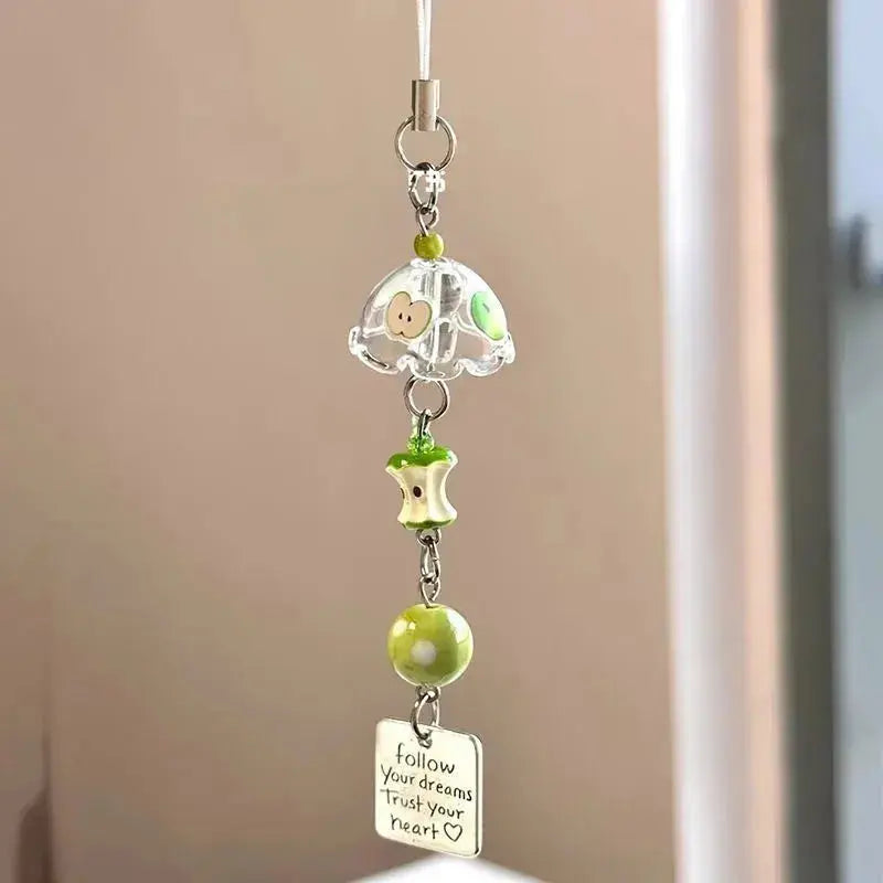 Fruit Keychain Charm – Cute Apple & Watermelon Y2K Bag Charm for Women