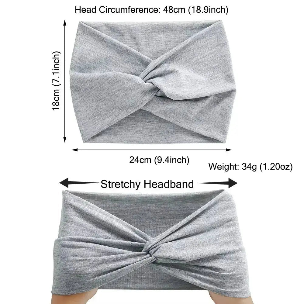 Turban Headband for Women – Wide Stretchy Hair Wrap (All Day Comfort)