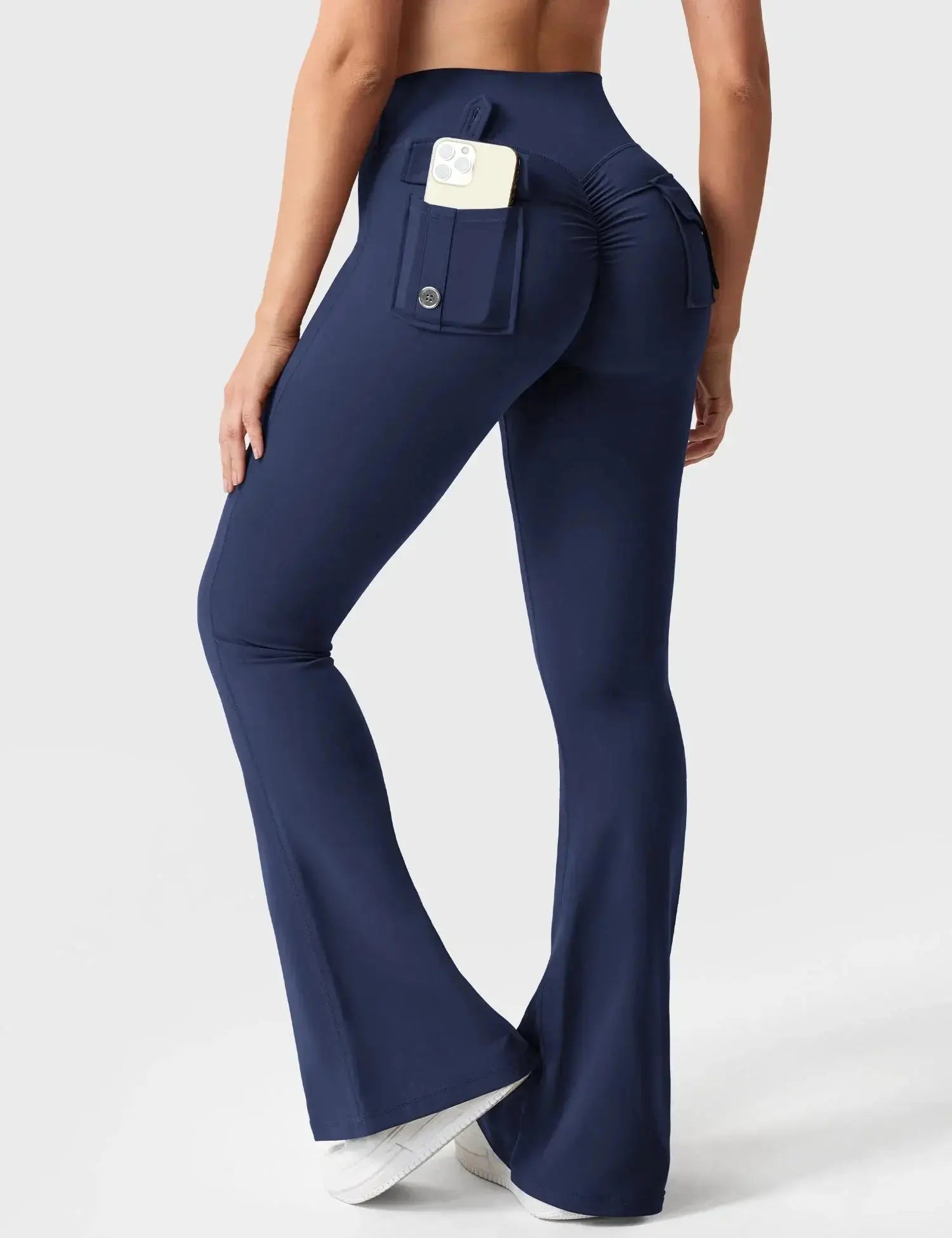 Flare Yoga Pants High Waisted | Flairé™ Flared Leggings with Pockets 30"