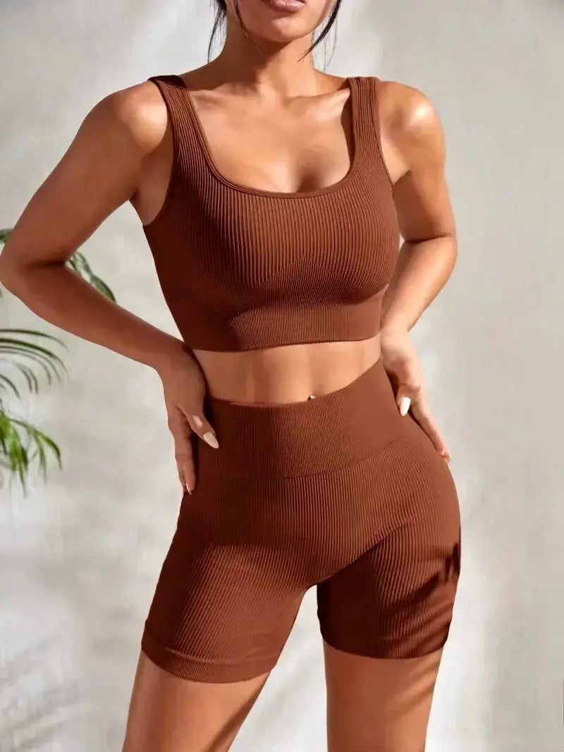 Seamless Yoga Set Women – Flairé™ High Waist Workout Set