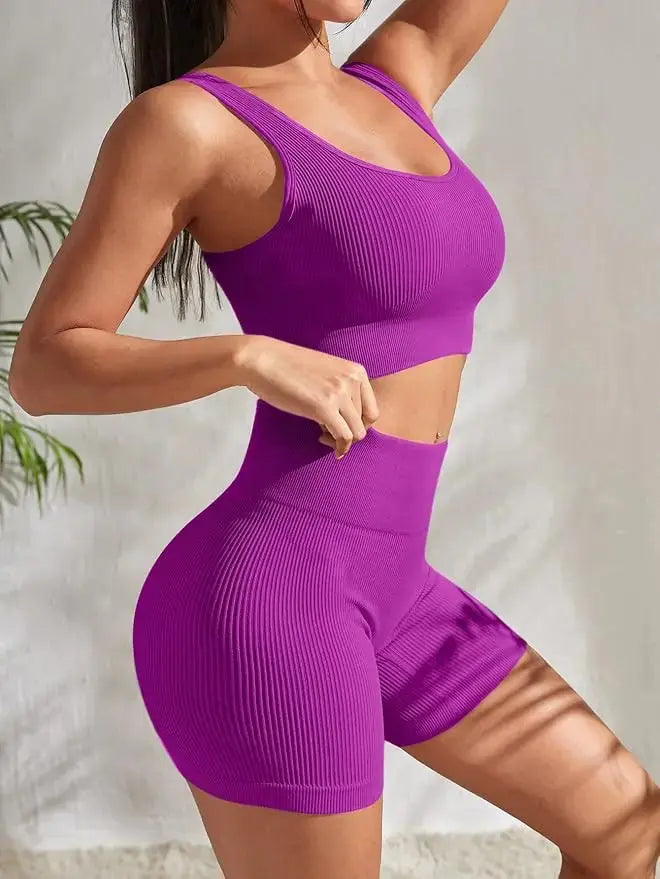 Seamless Yoga Set Women – Flairé™ High Waist Workout Set