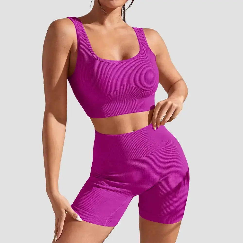 Seamless Yoga Set Women – Flairé™ High Waist Workout Set