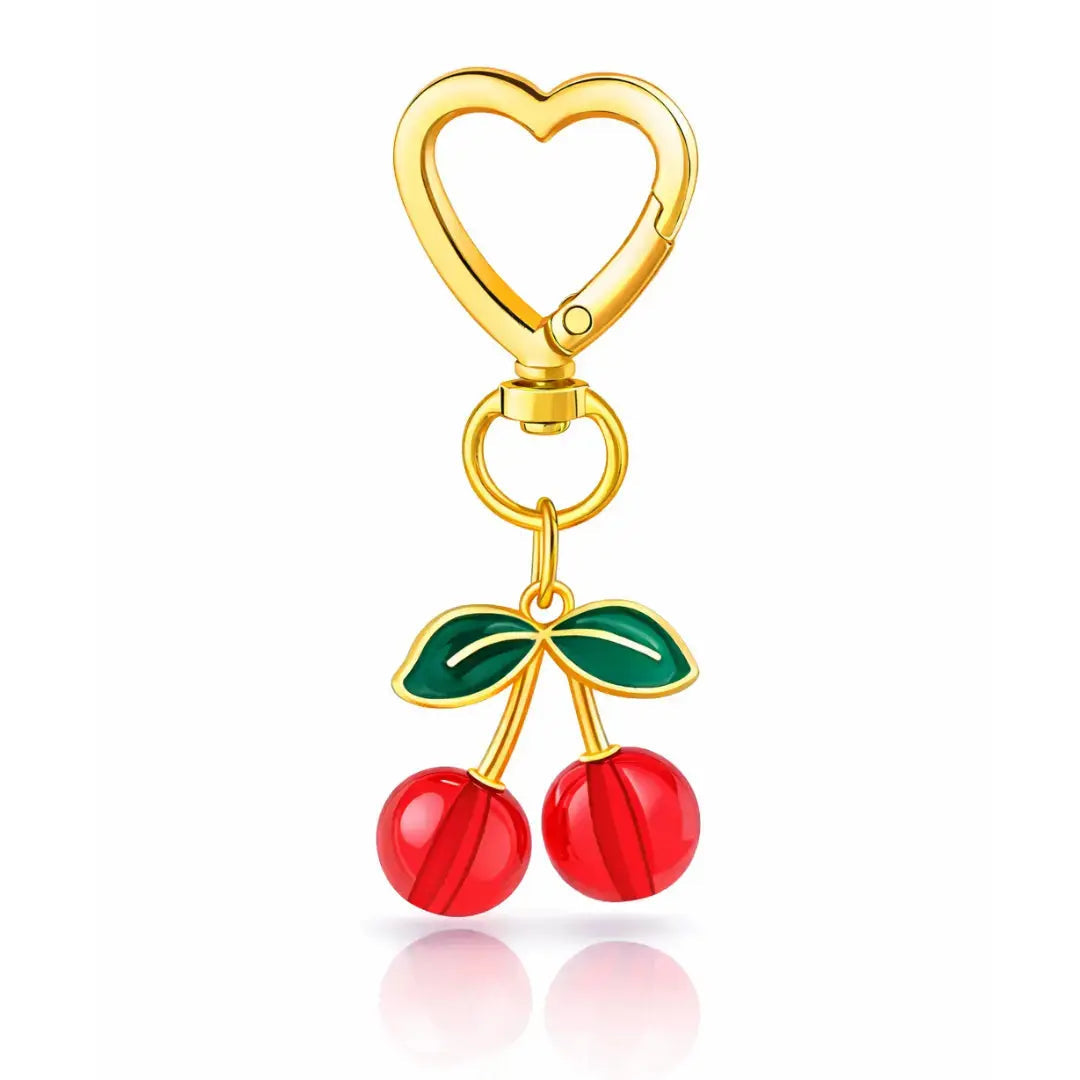 Cherry Purse Charm Keychain for Handbags – Cute Cherry Purse Charm & Strawberry Keychain Gift for Women
