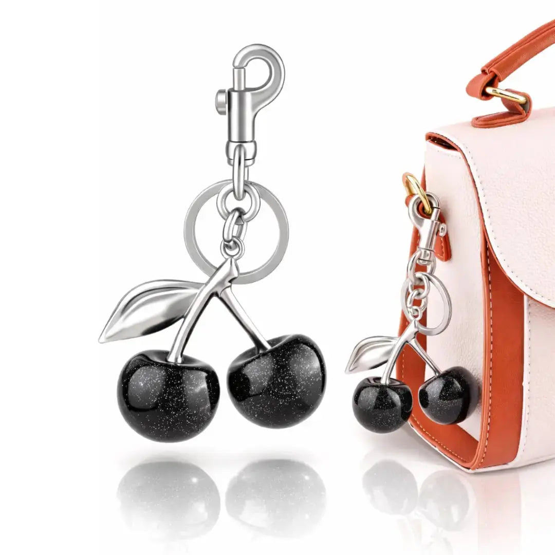Cherry Purse Charm Keychain for Handbags – Cute Cherry Purse Charm & Strawberry Keychain Gift for Women