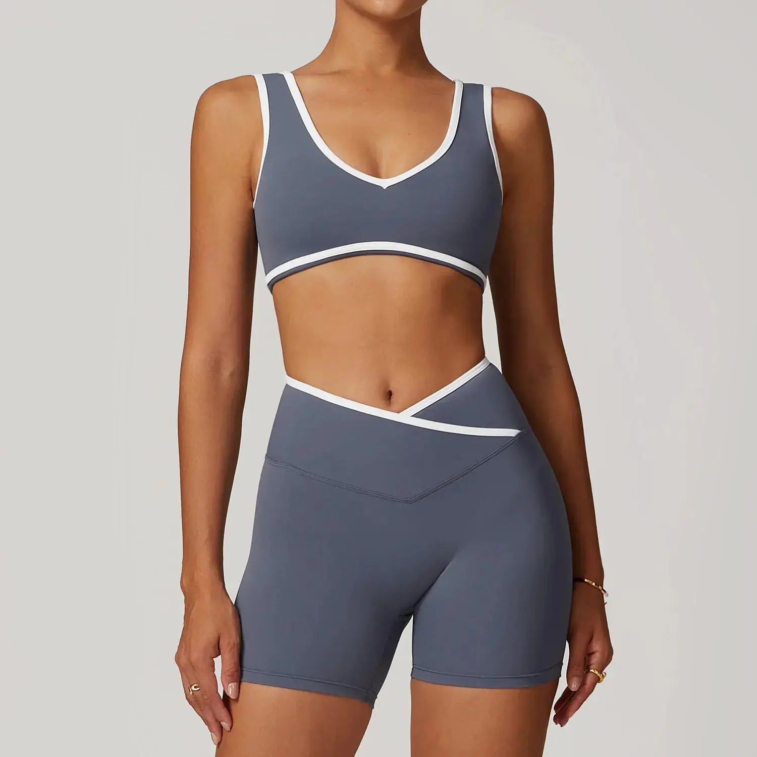 Seamless Yoga Set – Flairé™ Cross High Waist Workout Set