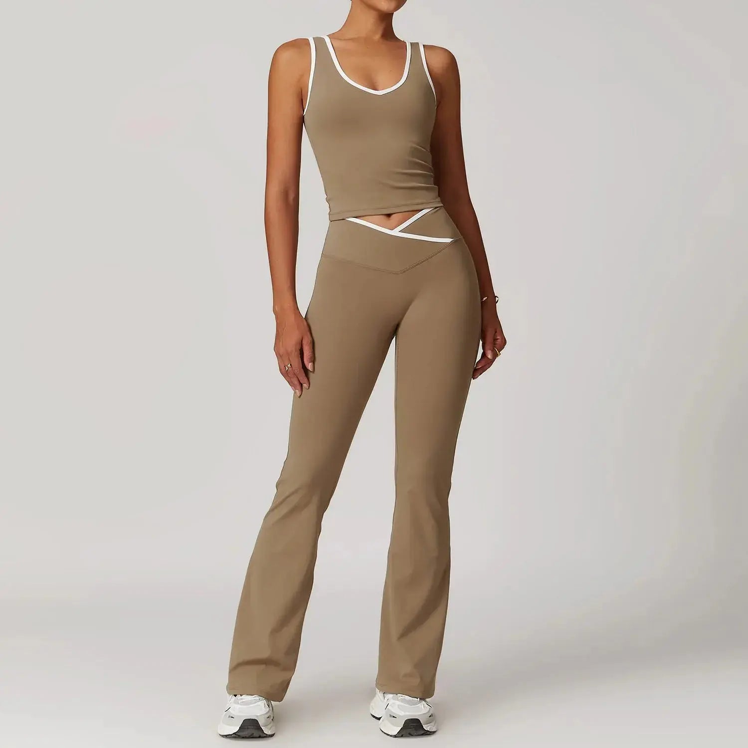 Seamless Yoga Set – Flairé™ Cross High Waist Workout Set