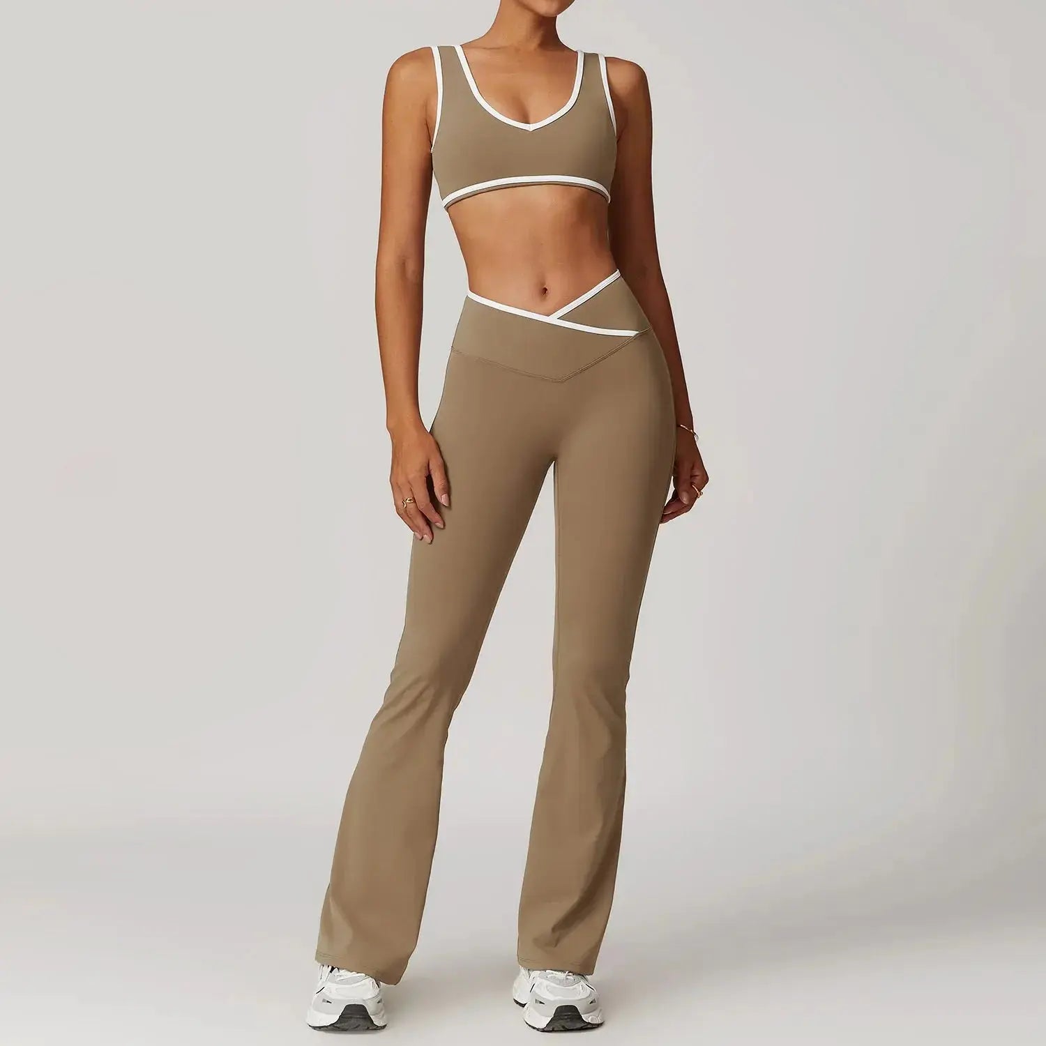 Seamless Yoga Set – Flairé™ Cross High Waist Workout Set