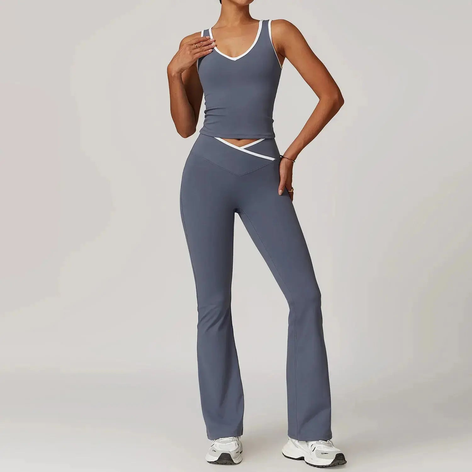 Seamless Yoga Set – Flairé™ Cross High Waist Workout Set