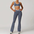 Seamless Yoga Set – Flairé™ Cross High Waist Workout Set
