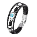 Evil Eye Bracelet for Women – Multi-Layer Beaded Leather Jewelry