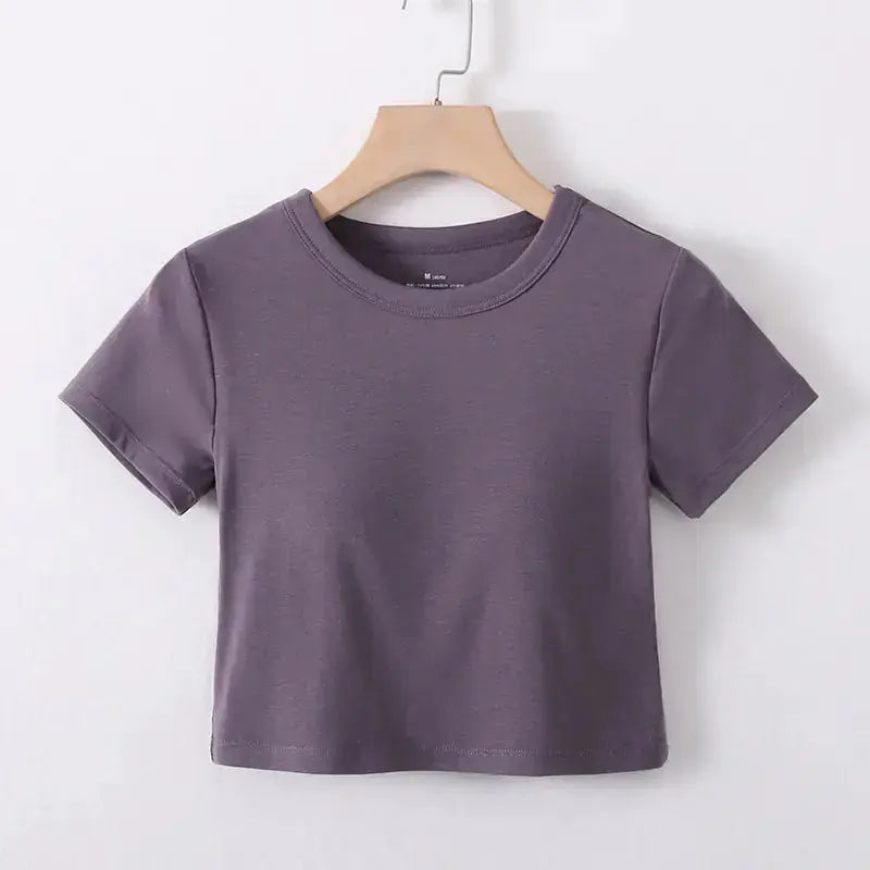 Summer Crop Top with Built-in Bra for Women