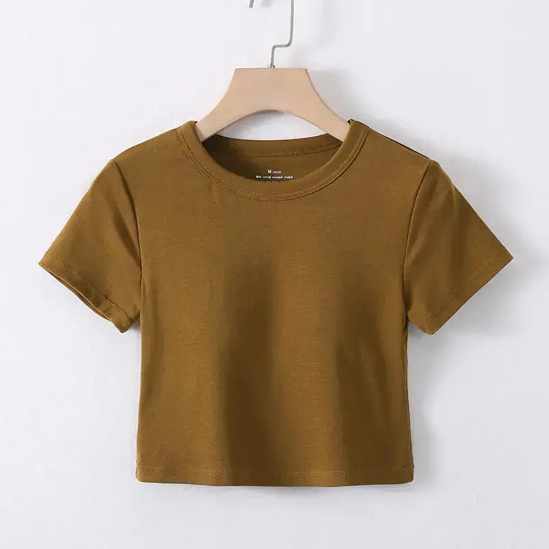 Summer Crop Top with Built-in Bra for Women