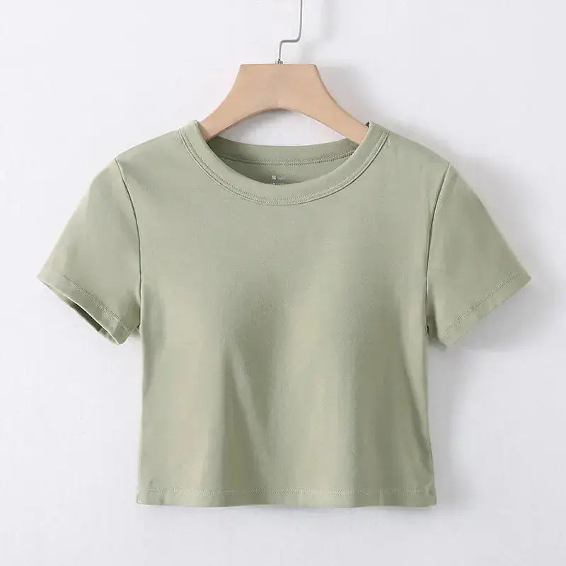 Summer Crop Top with Built-in Bra for Women