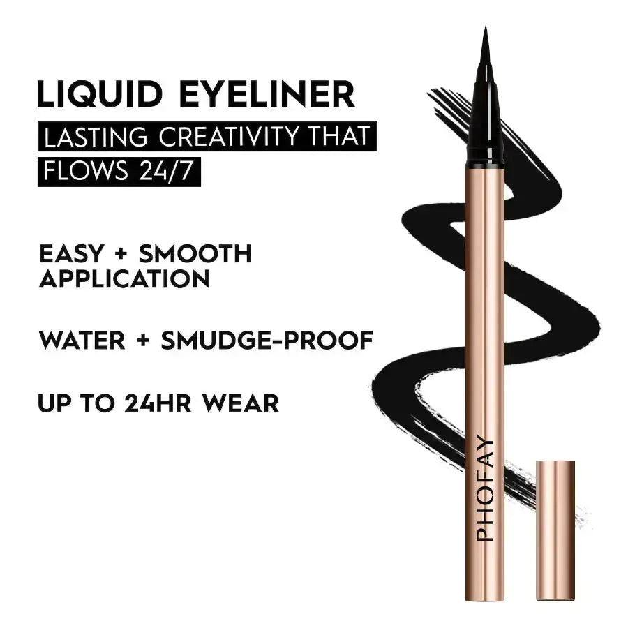 Waterproof Liquid Eyeliner – Smudge Proof Eyeliner Pen | PHOFAY