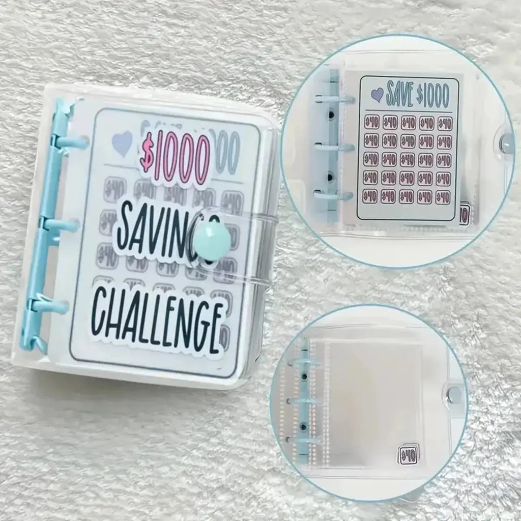 1000 Savings Challenge Binder – Cash Envelope Money Saving Planner