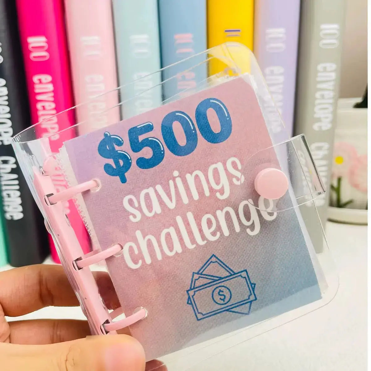 1000 Savings Challenge Binder – Cash Envelope Money Saving Planner