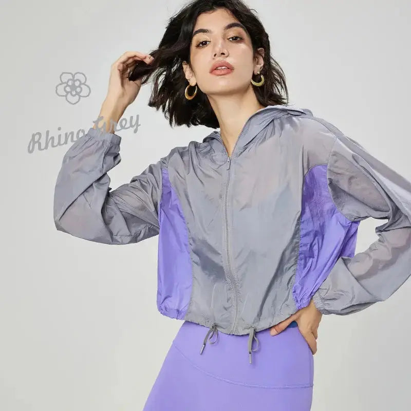 Women’s Hooded Sport Jacket – Flairé™ Lightweight Activewear Jacket