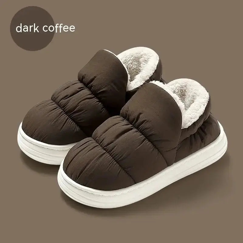 Plush-Lined Winter Boots – Unisex Warm Indoor & Outdoor Non-Slip Fur Boots