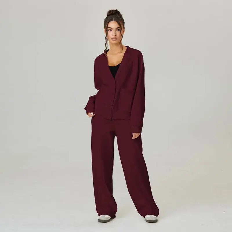 LÁVINE™ Oversized Loungewear Set – Cozy Cardigan & Pants